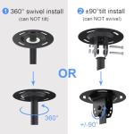 Suptek Adjustable Ceiling TV Mount for 26-55 inch TVs