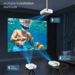 HOMPOW 1080P Bluetooth Mini Projector with Speaker