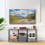 Rustic TV Console Table with Outlets, 45