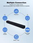 Puxinat 2-in-1 Bluetooth Sound Bar with Subwoofer