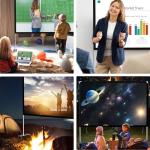 Portable 100" 16:9 4K Projection Screen with Stand