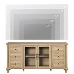 Farmhouse TV Stand with Glass Doors for 75" TVs