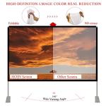 Portable 100" 16:9 4K Projection Screen with Stand