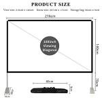 Portable 100" 16:9 4K Projection Screen with Stand
