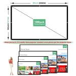 100-inch Portable 4K HD Projector Screen