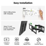 Full Motion TV Wall Mount for 37"-84" Screens