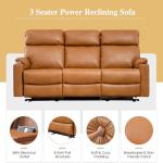 Power Reclining 3-Seater Sofa in Brown