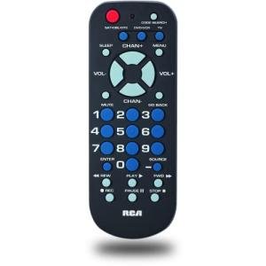 RCA Palm-Sized Universal Remote Control for 3 Devices