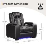 Electric Recliner Set of 3 for Home Theater