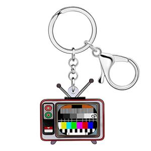 Vintage Acrylic Television Keychain for Nostalgic Gifts