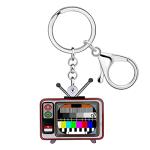 Vintage Acrylic Television Keychain for Nostalgic Gifts