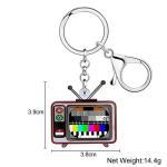 Vintage Acrylic Television Keychain for Nostalgic Gifts