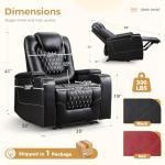 Power Recliner Chair with USB Ports and Cup Holders