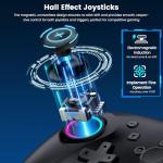 Wireless Bluetooth Gaming Controller with Hall Joysticks