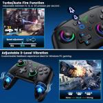 Wireless Bluetooth Gaming Controller with Hall Joysticks
