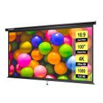 VIVOHOME 100 Inch 4K Pull Down Projector Screen