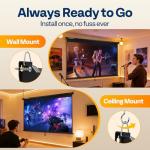 VIVOHOME 100 Inch 4K Pull Down Projector Screen