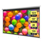 VIVOHOME 100" HD 4K Pull Down Projector Screen