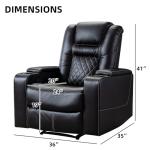 CANMOV Electric Recliner Chair with USB and Cup Holders