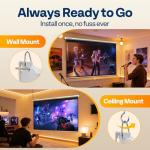 VIVOHOME 100" HD 4K Pull Down Projector Screen