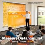 VIVOHOME 100" HD 4K Pull Down Projector Screen