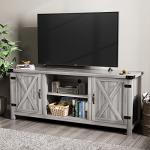 Modern Farmhouse TV Stand with Barn Doors