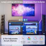 Bestier LED Entertainment Center for 55-65 Inch TVs