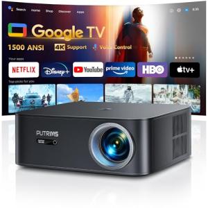 Smart 4K Projector with Google TV and WiFi 6