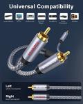 Soundfam 3ft RCA Y Splitter Cable for Audio
