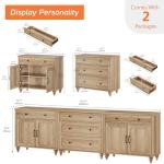 WAMPAT Farmhouse 3-in-1 TV Stand for 100 Inch TV