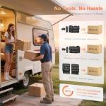 MOSGAT RV Loveseat Recliner with USB and Cup Holders