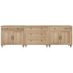 WAMPAT Farmhouse 3-in-1 TV Stand for 100 Inch TV