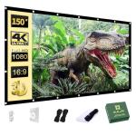 150-Inch Foldable Washable Projector Screen for Movies