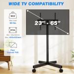 Rfiver Rolling Mobile TV Cart for 23-65 Inch Screens