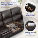 MOSGAT 3-Seater Recliner Sofa with USB and Storage