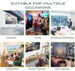 150-Inch Foldable Washable Projector Screen for Movies