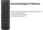 Universal Remote for Insignia TVs - No Fire/Roku