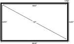 Silver Ticket 120" 16:9 Projection Screen - White