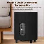 LITTOAK 100W 6.5’’ Powered Home Theater Subwoofer