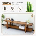 HollyHOME Bamboo TV Stand for 65” TVs