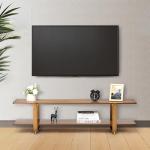 HollyHOME Bamboo TV Stand for 65” TVs