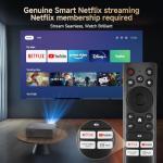 Smart 4K Projector with Dolby Audio and WiFi