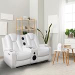 Wireless Charging Reclining Home Theater Loveseat with Speakers