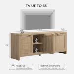 SICOTAS Boho TV Stand with Rattan Storage