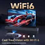 Smart 4K Projector with Dolby Audio and WiFi