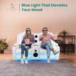 Wireless Charging Reclining Home Theater Loveseat with Speakers