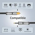 24K Gold-Plated Toslink to Mini Cable - 1.5ft