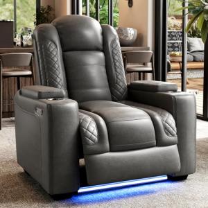 VanAcc Dual Motor Recliner Couch with USB Ports