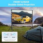 TOWOND 180-Inch Outdoor Projector Screen with Stand