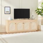 Walker Edison 70 Inch Coastal Oak Sideboard Buffet